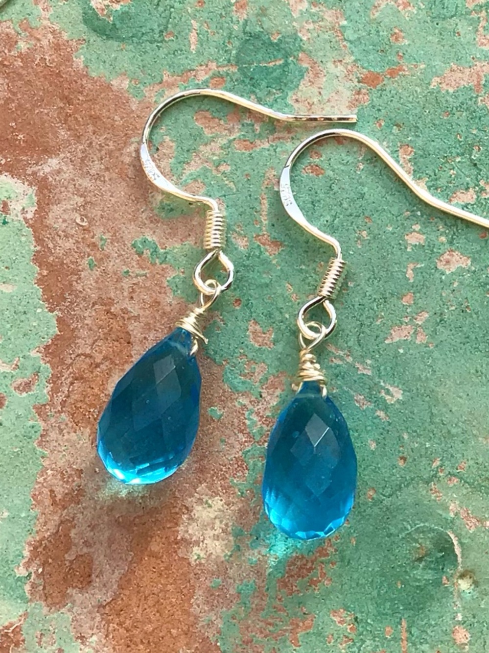 Blue Sky Topaz Sundance Charm sterling silver earrings sale